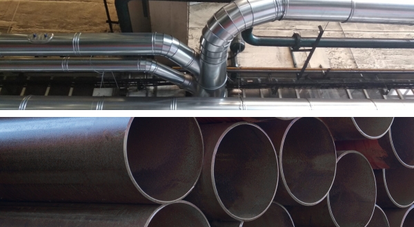 Which are the advantages of ROS modular ducting over welded piping?