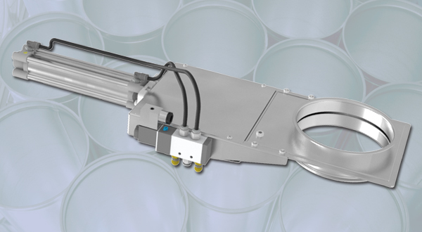 Neues Modell Elektropneumatische Guillotine-Klappe